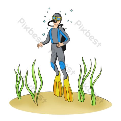 Maninisid Sa Ilalim Ng Dagat Clipart Imahe ng PNG PSD.